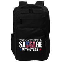 You Can't Spell Sausage Without USA Funny Impact Tech Backpack