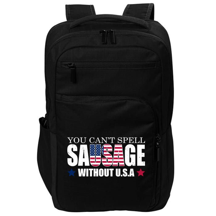 You Can't Spell Sausage Without USA Funny Impact Tech Backpack