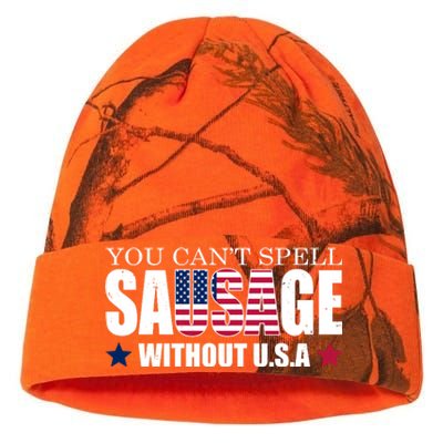 You Can't Spell Sausage Without USA Funny Kati Licensed 12" Camo Beanie