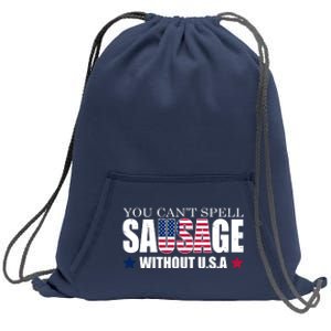 You Can't Spell Sausage Without USA Funny Sweatshirt Cinch Pack Bag