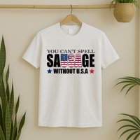 You Can't Spell Sausage Without USA Funny T-Shirt