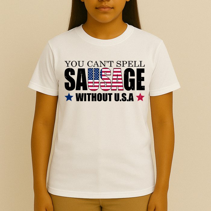 You Can't Spell Sausage Without USA Funny T-Shirt