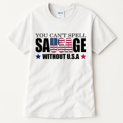 You Can't Spell Sausage Without USA Funny Tall T-Shirt