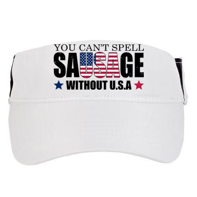 You Can't Spell Sausage Without USA Funny Adult Drive Performance Visor