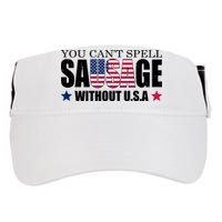 You Can't Spell Sausage Without USA Funny Adult Drive Performance Visor