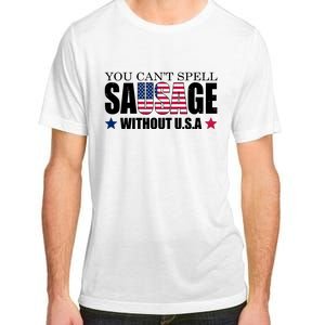 You Can't Spell Sausage Without USA Funny Adult ChromaSoft Performance T-Shirt