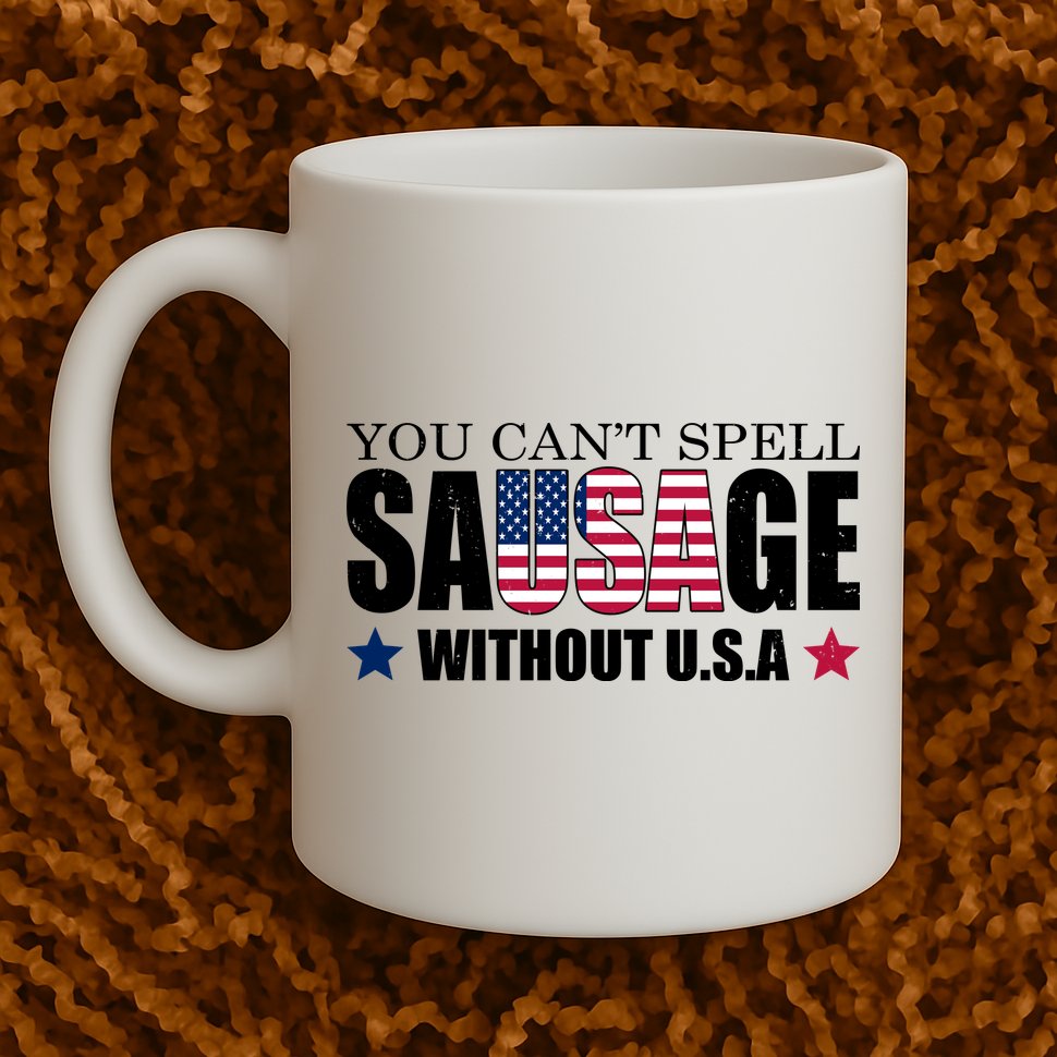You Can't Spell Sausage Without USA Funny Mug