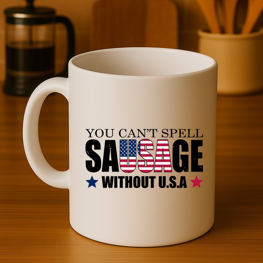You Can't Spell Sausage Without USA Funny Mug