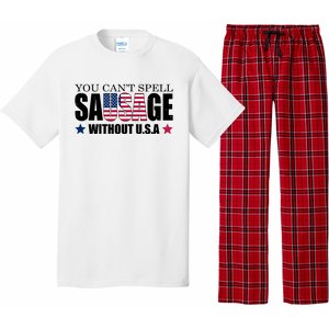 You Can't Spell Sausage Without USA Funny Pajama Set