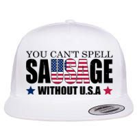 You Can't Spell Sausage Without USA Funny Flat Bill Trucker Hat