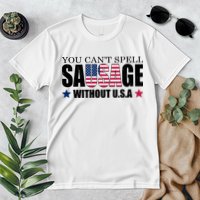 You Can't Spell Sausage Without USA Funny Premium T-Shirt