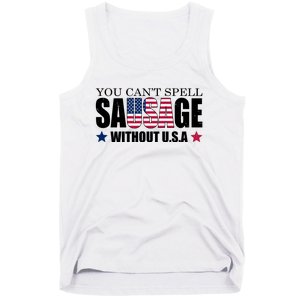 You Can't Spell Sausage Without USA Funny Tank Top