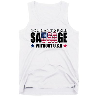 You Can't Spell Sausage Without USA Funny Tank Top
