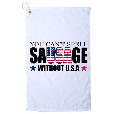 You Can't Spell Sausage Without USA Funny Golf Towel