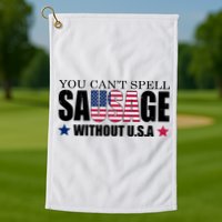 You Can't Spell Sausage Without USA Funny Golf Towel
