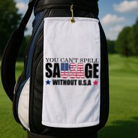 You Can't Spell Sausage Without USA Funny Golf Towel