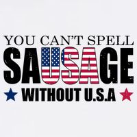 You Can't Spell Sausage Without USA Funny Golf Towel