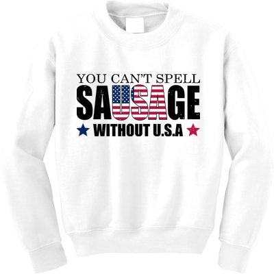 You Can't Spell Sausage Without USA Funny Kids Sweatshirt