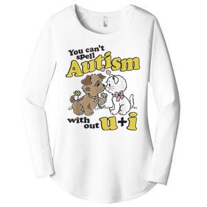 You Can’T Spell Autism Without U I Dog Kiss Cat Women's Perfect Tri Tunic Long Sleeve Shirt