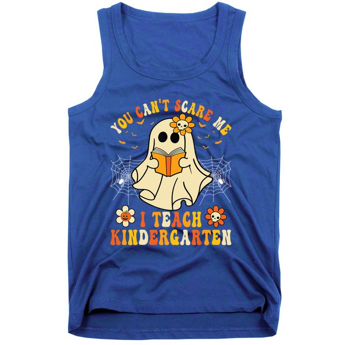 You CanT Scare Me I Teach Kindergarten Halloween Teacher Funny Gift Tank Top