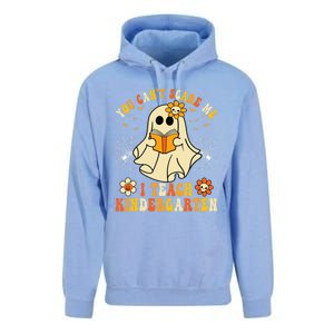 You CanT Scare Me I Teach Kindergarten Halloween Teacher Funny Gift Unisex Surf Hoodie