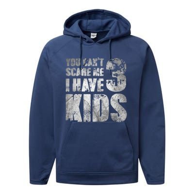 You Cant Scare Me I Have 3 Outfit Uncle Family Gift Performance Fleece Hoodie