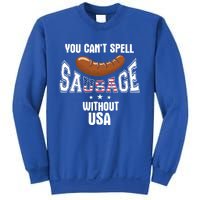 You Cant Spell Sausage Without Usa Funny Bbq Holiday Design Great Gift Sweatshirt