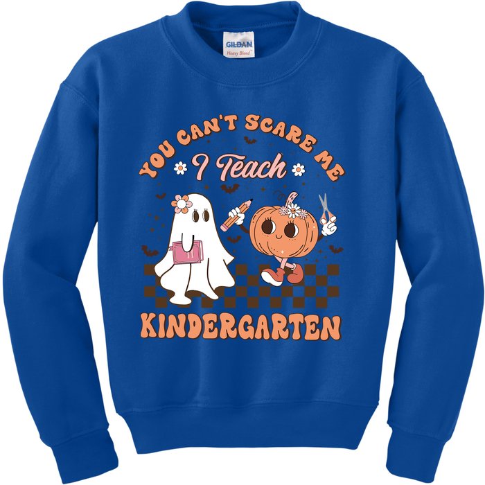 You CanT Scare Me I Teach Kindergarten Halloween Teacher Gift Kids Sweatshirt