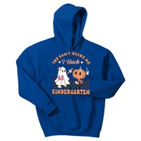 You CanT Scare Me I Teach Kindergarten Halloween Teacher Gift Kids Hoodie