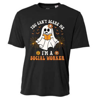 You Cant Scare Me Im A School Social Worker Halloween Cooling Performance Crew T-Shirt