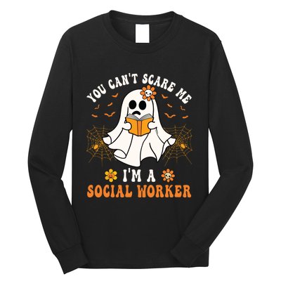 You Cant Scare Me Im A School Social Worker Halloween Long Sleeve Shirt