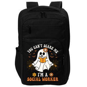 You Cant Scare Me Im A School Social Worker Halloween Impact Tech Backpack