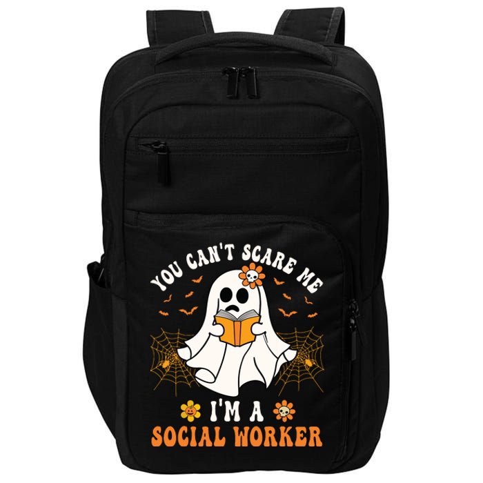 You Cant Scare Me Im A School Social Worker Halloween Impact Tech Backpack