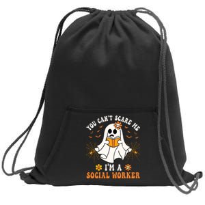 You Cant Scare Me Im A School Social Worker Halloween Sweatshirt Cinch Pack Bag