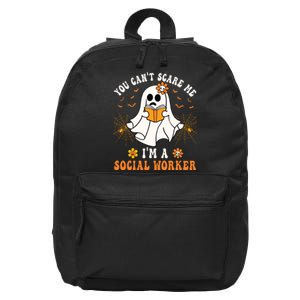 You Cant Scare Me Im A School Social Worker Halloween 16 in Basic Backpack