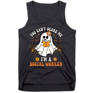 You Cant Scare Me Im A School Social Worker Halloween Tank Top