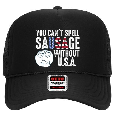 You Cant Spell Sausage Without Usa Funny Facts Humor Gift Trucker Hat
