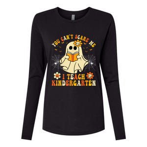 You CanT Scare Me I Teach Kindergarten Halloween Teacher Funny Gift Womens Cotton Relaxed Long Sleeve T-Shirt