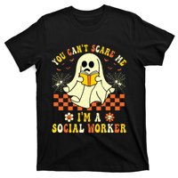 You Cant Scare Me Im A School Social Worker Halloween T-Shirt