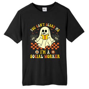 You Cant Scare Me Im A School Social Worker Halloween Tall Fusion ChromaSoft Performance T-Shirt