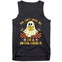 You Cant Scare Me Im A School Social Worker Halloween Tank Top