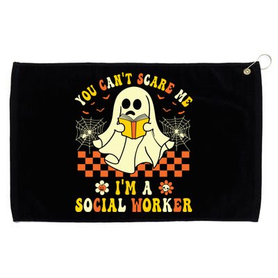 You Cant Scare Me Im A School Social Worker Halloween Grommeted Golf Towel