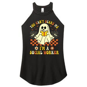 You Cant Scare Me Im A School Social Worker Halloween Women's Perfect Tri Rocker Tank