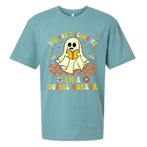 You Cant Scare Me Im A School Social Worker Halloween Sueded Cloud Jersey T-Shirt