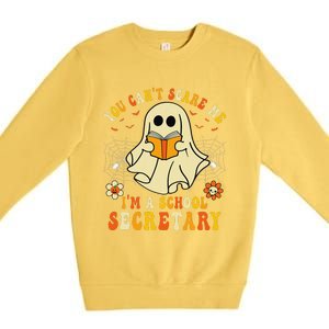 You CanT Scare Me IM A School Secretary Halloween Candy Premium Crewneck Sweatshirt