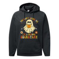 You CanT Scare Me IM A School Secretary Halloween Candy Performance Fleece Hoodie