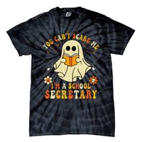 You CanT Scare Me IM A School Secretary Halloween Candy Tie-Dye T-Shirt