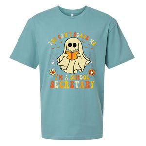 You CanT Scare Me IM A School Secretary Halloween Candy Sueded Cloud Jersey T-Shirt