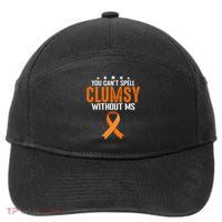 You Cant Spell Clumsy Without MS Awareness Empowerment 7-Panel Snapback Hat