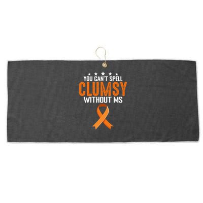 You Cant Spell Clumsy Without MS Awareness Empowerment Large Microfiber Waffle Golf Towel